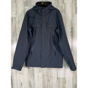The North Face Mens Kassler Field Jacket Size Small Heathered Navy Hoodie READ